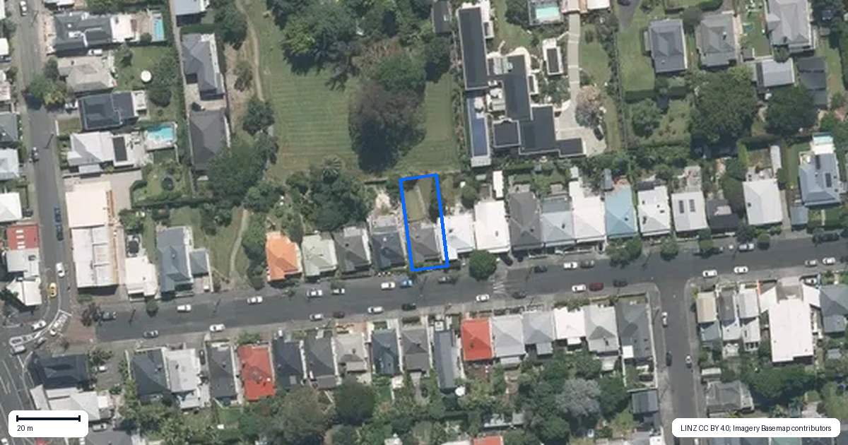 Property context map for 79 Lincoln Street, Ponsonby, Auckland