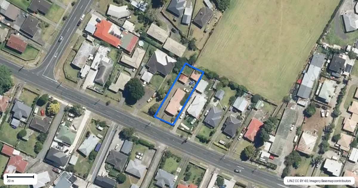 Property context map for 57A Tennessee Avenue, Mangere East, Auckland