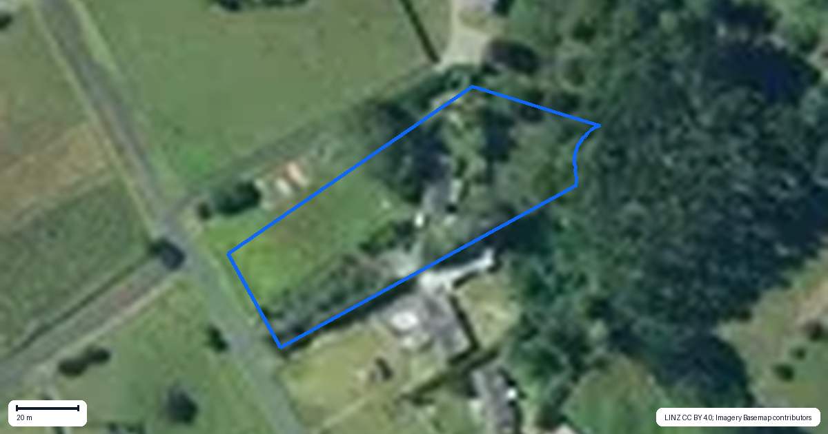 Property context map for 125 Misa Road, Otaua