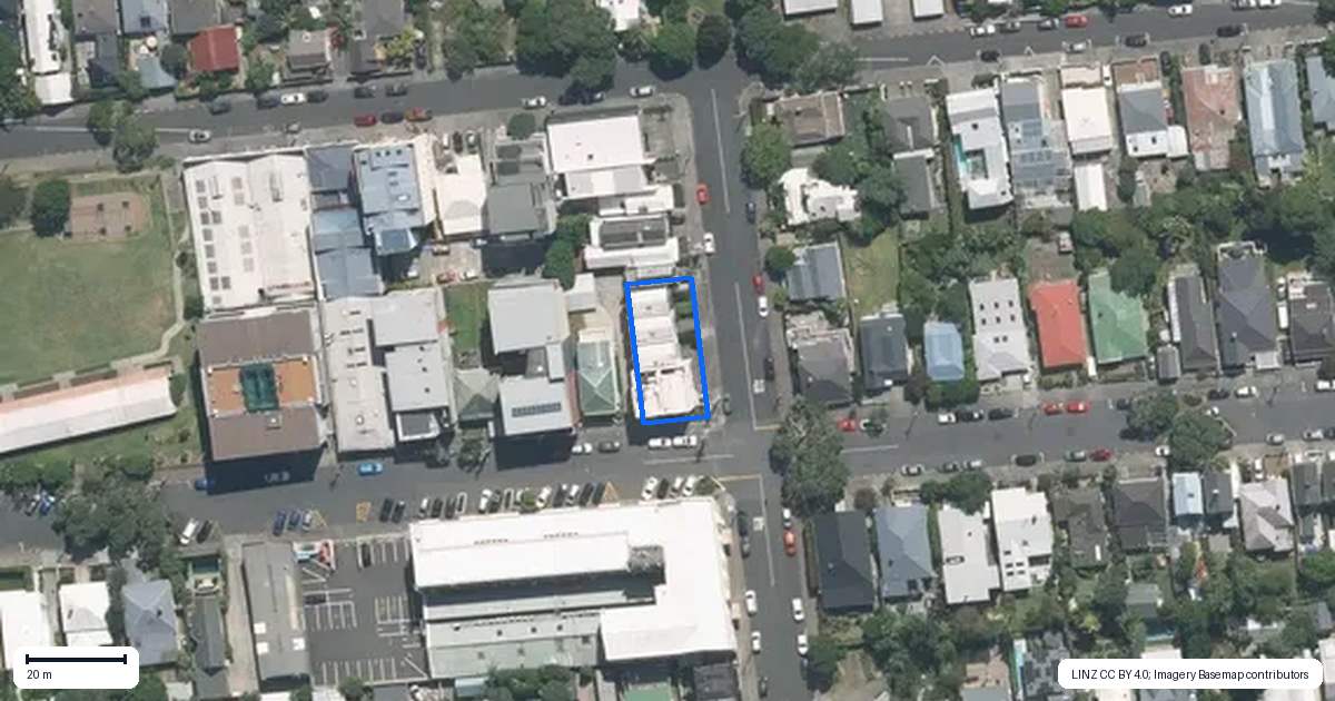 Property context map for 39A Brown Street, Ponsonby, Auckland