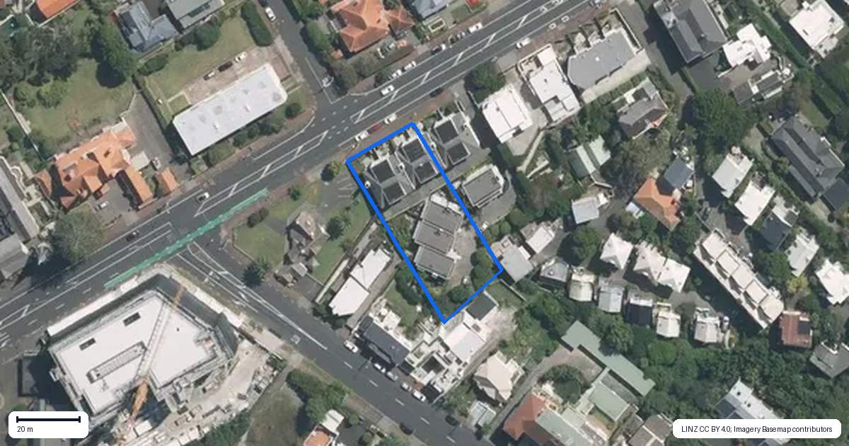 Property context map for 19E St Stephens Avenue, Parnell, Auckland