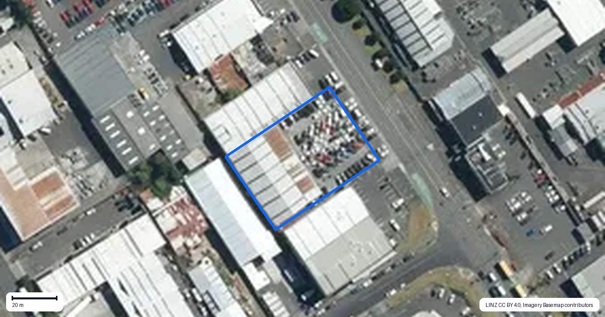 Property context map for 733-735 Great South Road, Penrose, Auckland