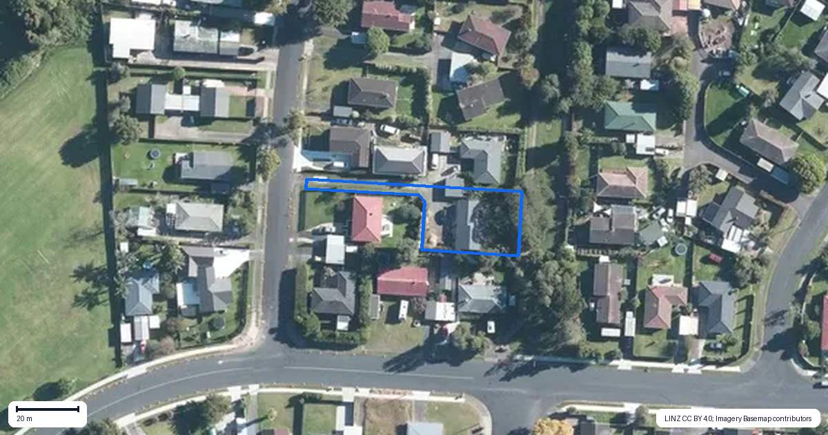 Property context map for 5 Huia Street, Waiuku
