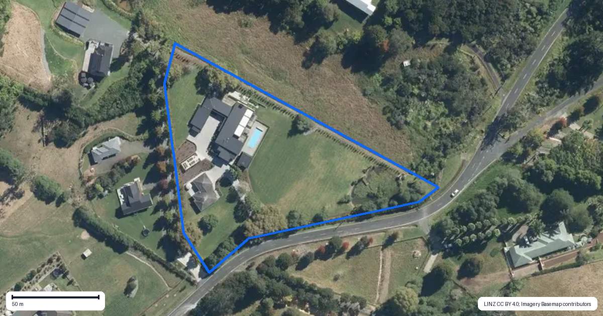 Property context map for 49 Haigh Access Road, Redvale, Auckland
