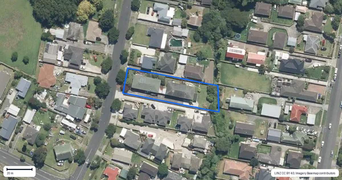 Property context map for 1/34 Wedgwood Avenue, Mangere East, Auckland