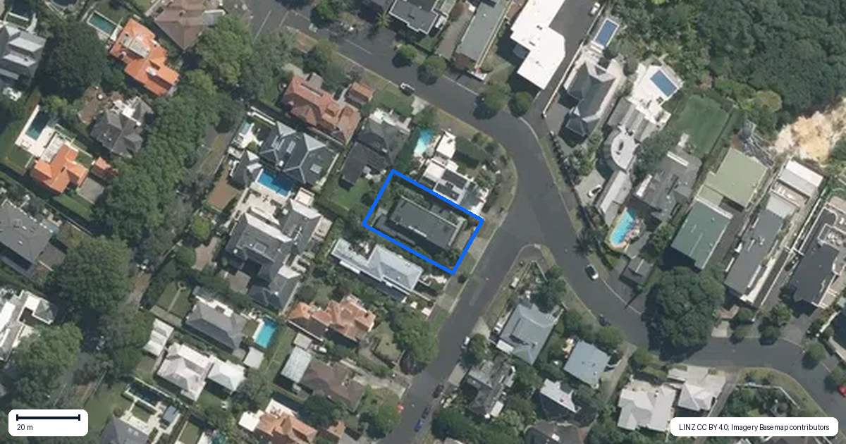 Property context map for 44 Glanville Terrace, Parnell, Auckland