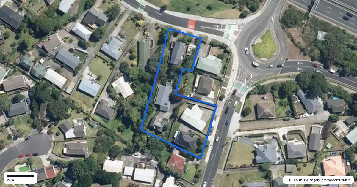 Property context map for 20B Queenstown Road, Hillsborough, Auckland