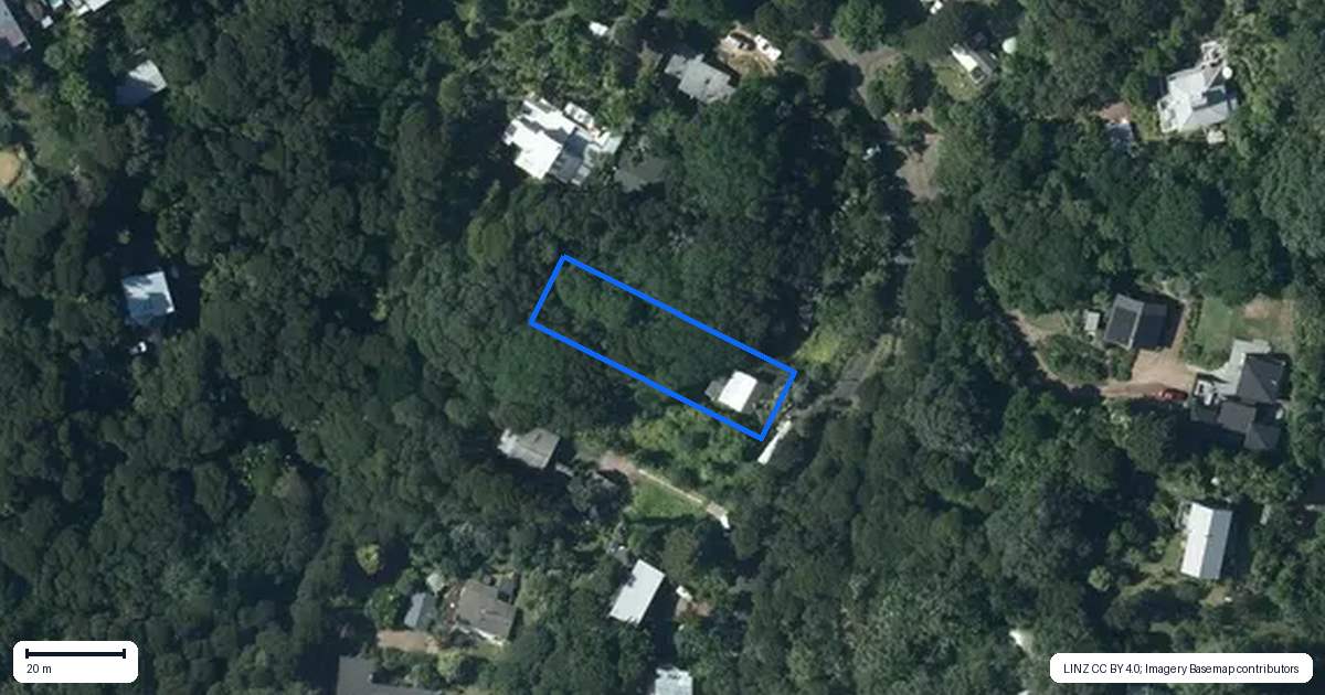 Property context map for 51 Fairview Crescent, Omiha, Waiheke Island