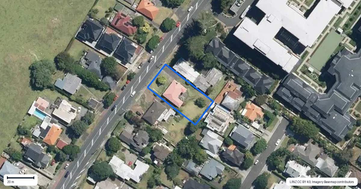 Property context map for 183 Campbell Road, Greenlane, Auckland