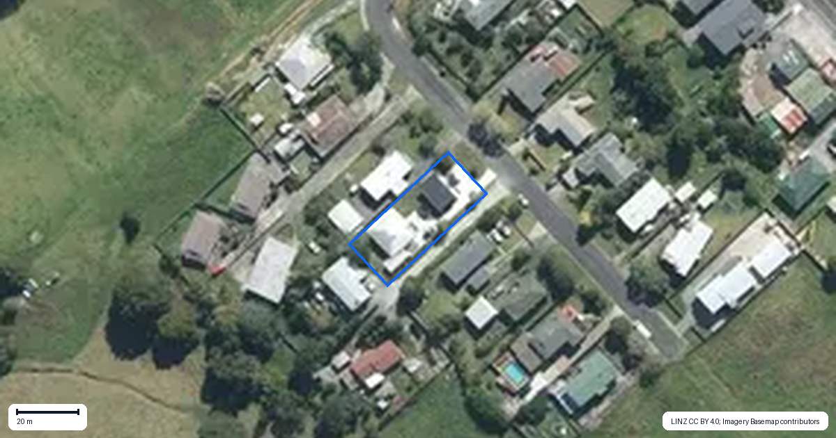 Property context map for 16 Tomas Street, Wellsford