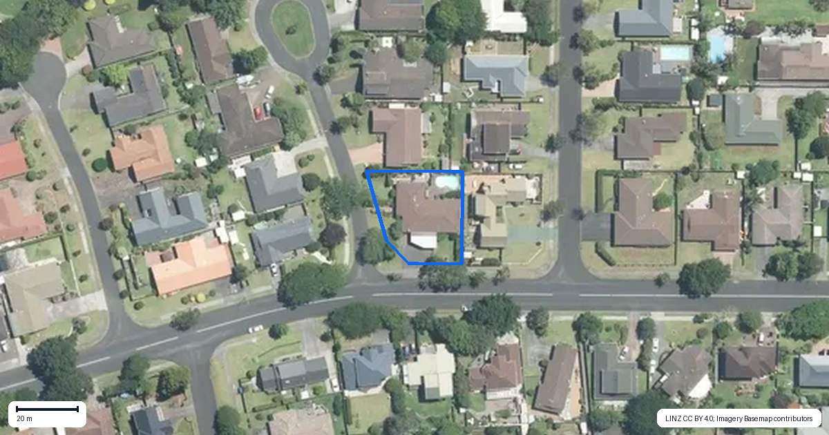 Property context map for 1 Talga Court, Conifer Grove, Takanini