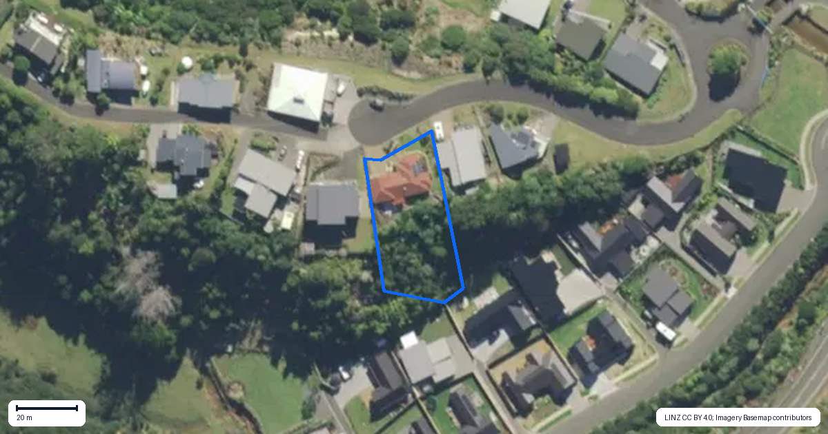 Property context map for 13 Marina Vista Heights, Tutukaka, Whangarei