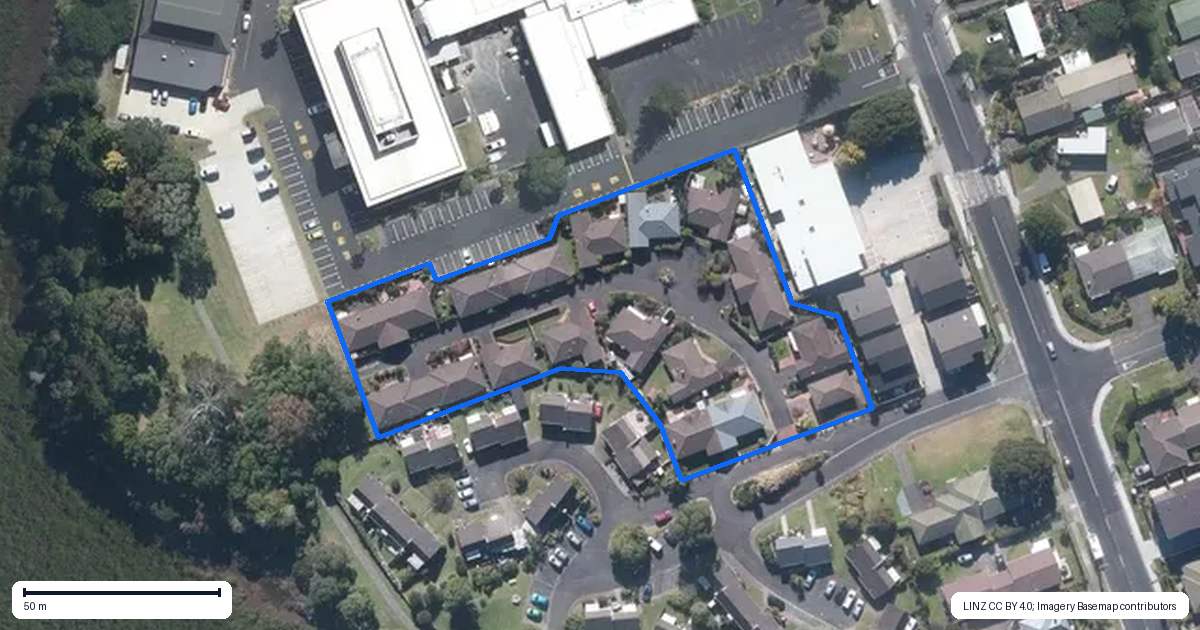Property context map for 15/57 Weiti Road, Orewa