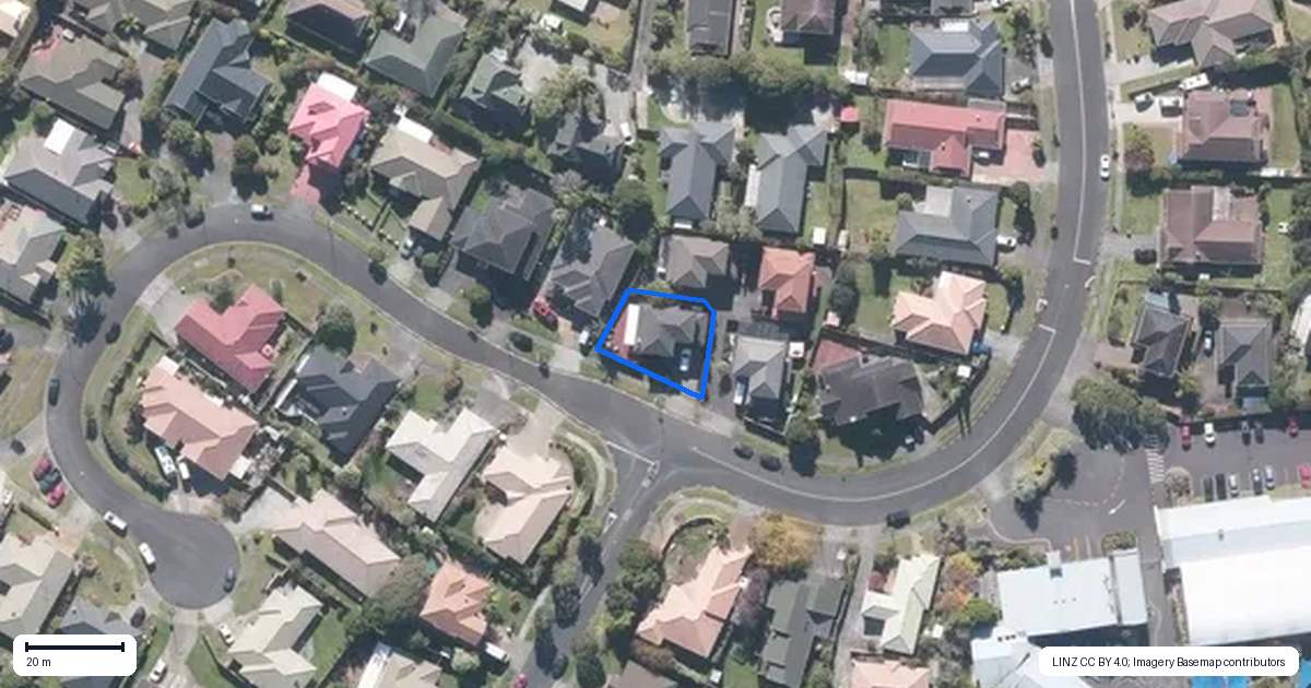 Property context map for 13 Oakridge Way, Northpark, Auckland