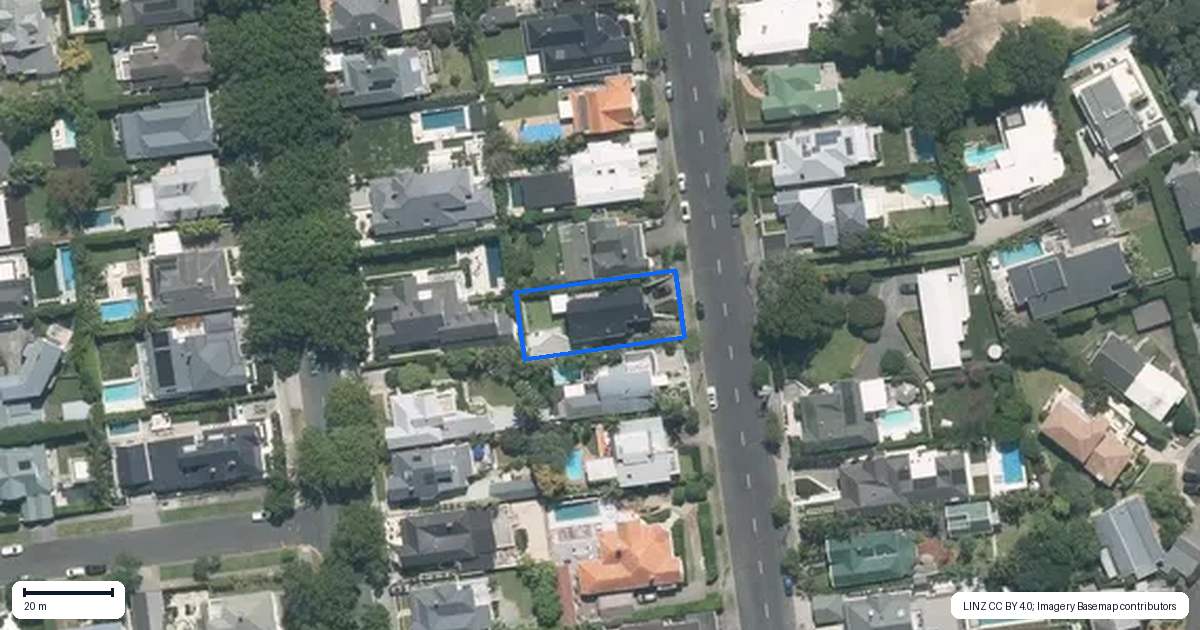 Property context map for 18 Masons Avenue, Herne Bay, Auckland