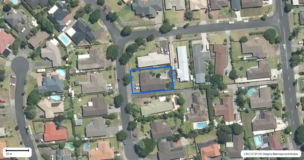 Property context map for 14 Perotti Place, Conifer Grove, Takanini