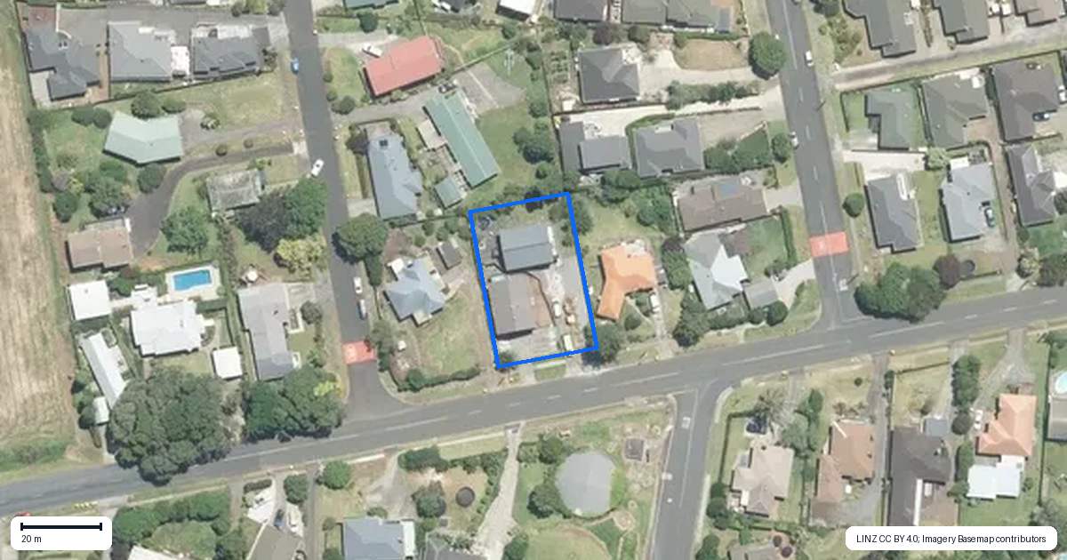 Property context map for 187B Kitchener Road, Pukekohe