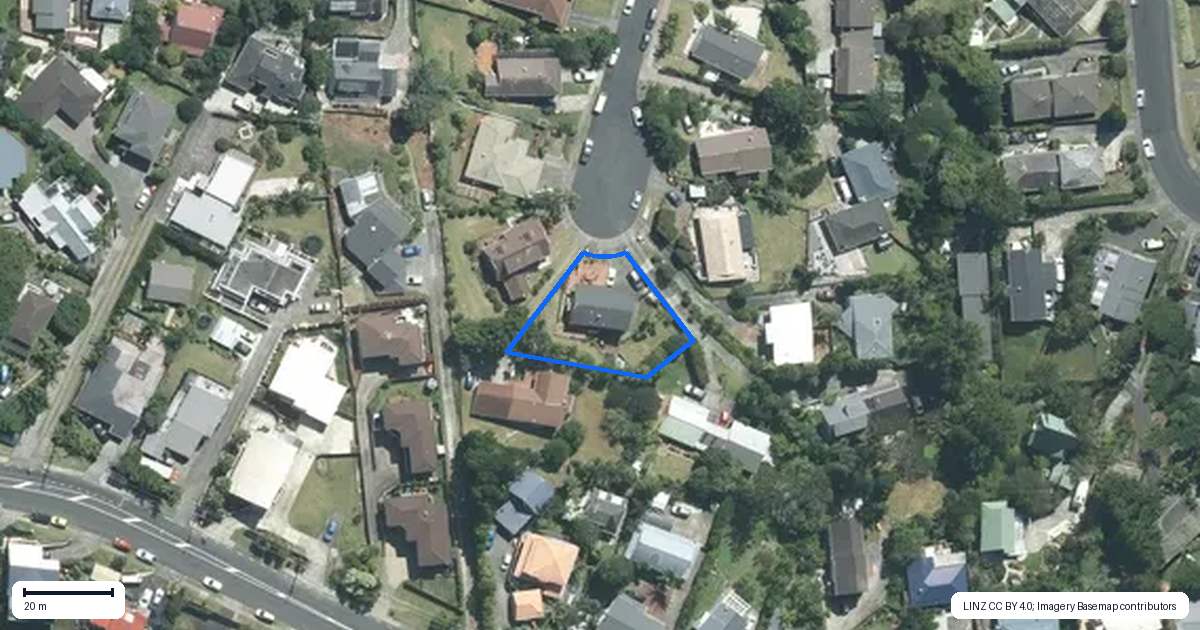 Property context map for 17 Halder Place, Torbay, Auckland