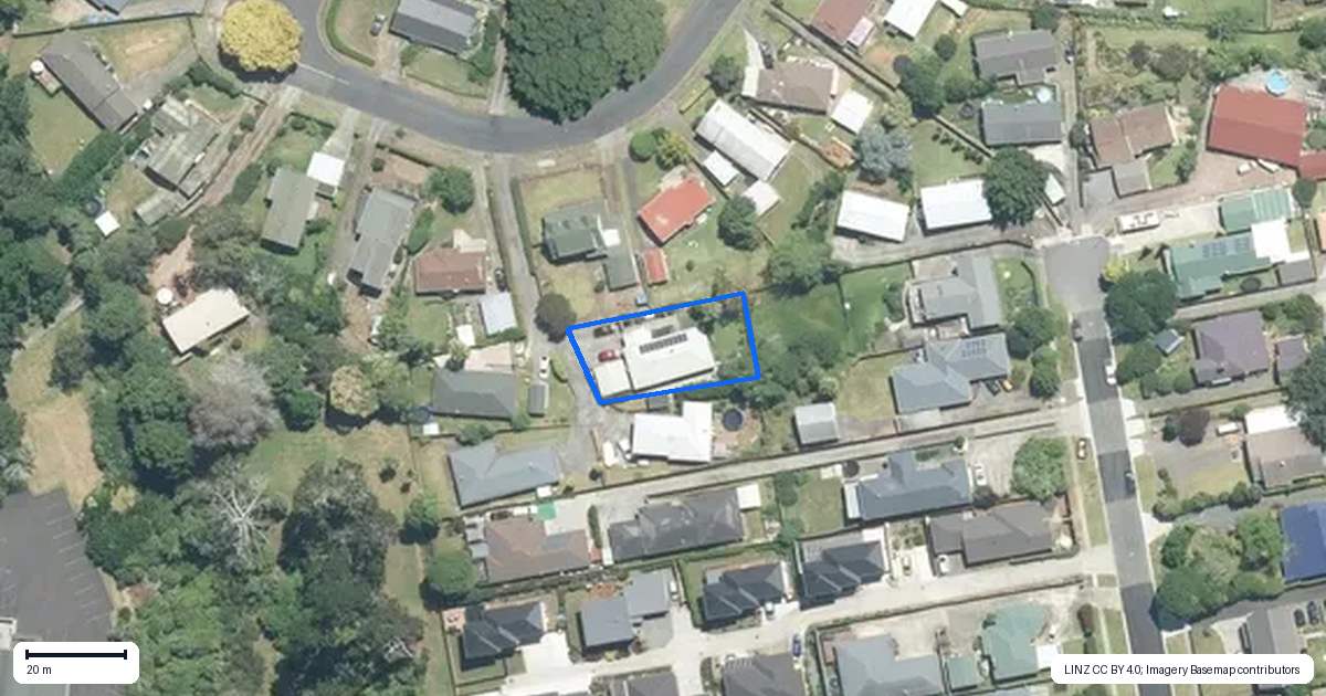 Property context map for 14A Edwards Court, Pukekohe