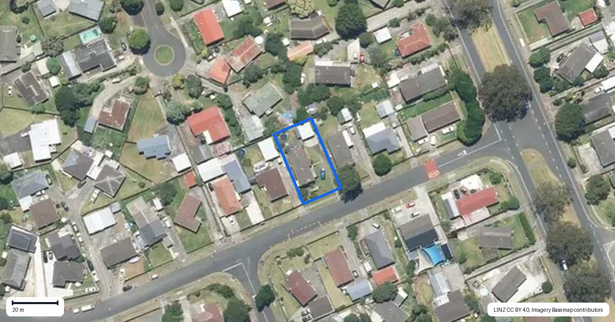 Property context map for 7 Moncrieff Avenue, Clendon Park, Auckland