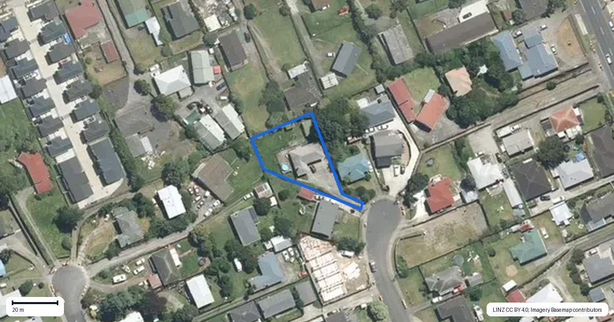 Property context map for 14 White Road, Manurewa, Auckland