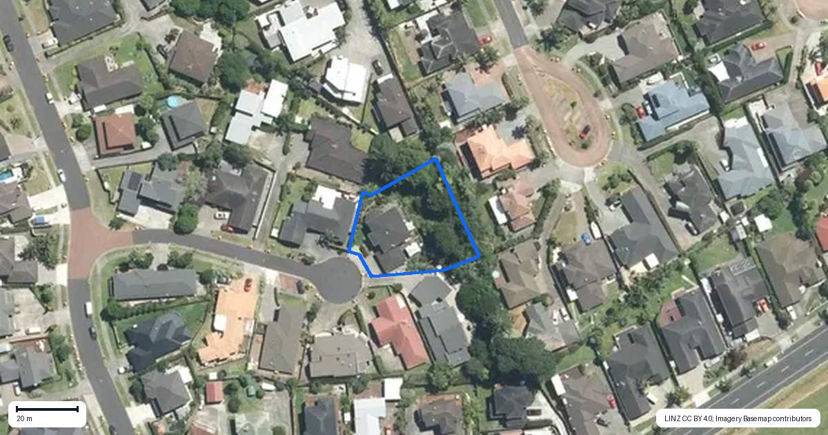 Property context map for 12 Beirut Court, The Gardens, Auckland