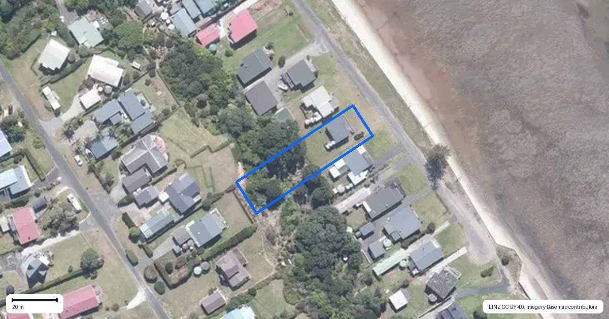 Property context map for 26 Logan Drive, Manukau Heads, Awhitu