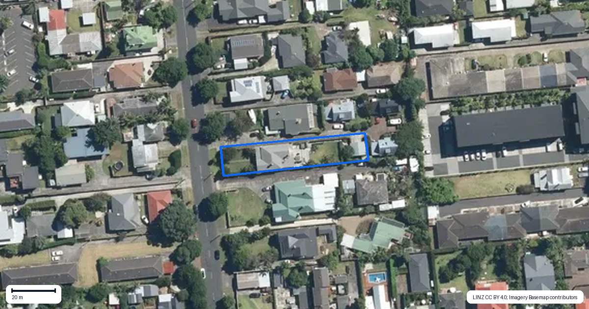 Property context map for 109 Selwyn Street, Onehunga, Auckland
