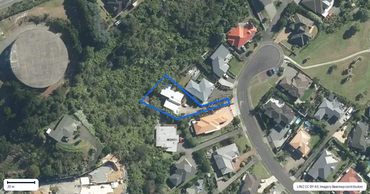Property context map for 115 Waldorf Crescent, Orewa
