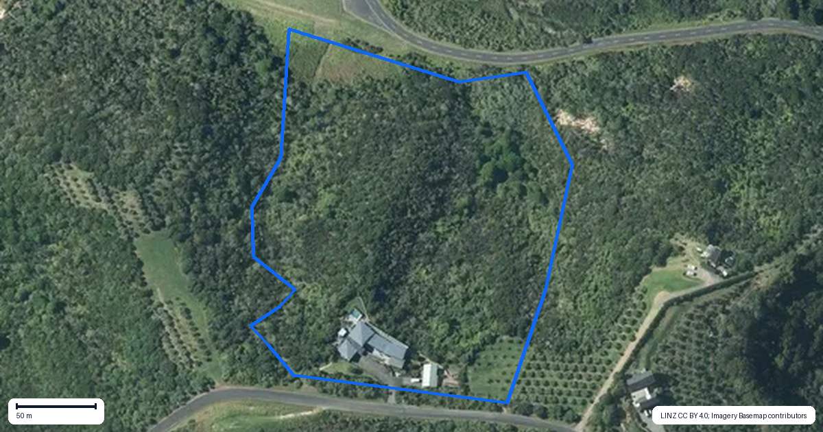 Property context map for 39 Delamore Drive, Oneroa, Waiheke Island