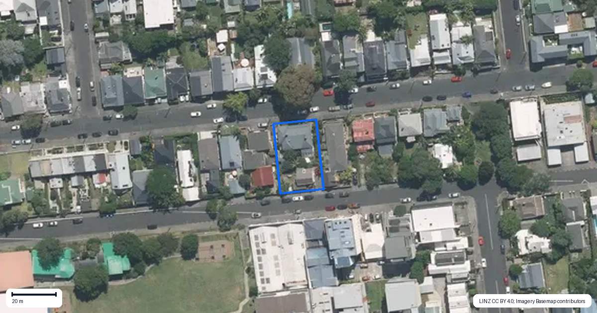 Property context map for 45 Douglas Street, Ponsonby, Auckland