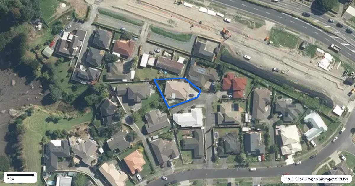 Property context map for 21 Fremantle Place, Pakuranga Heights, Auckland