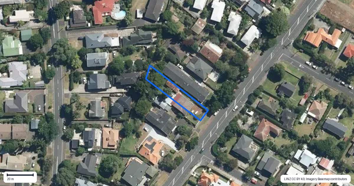 Property context map for 186 Campbell Road, Greenlane, Auckland