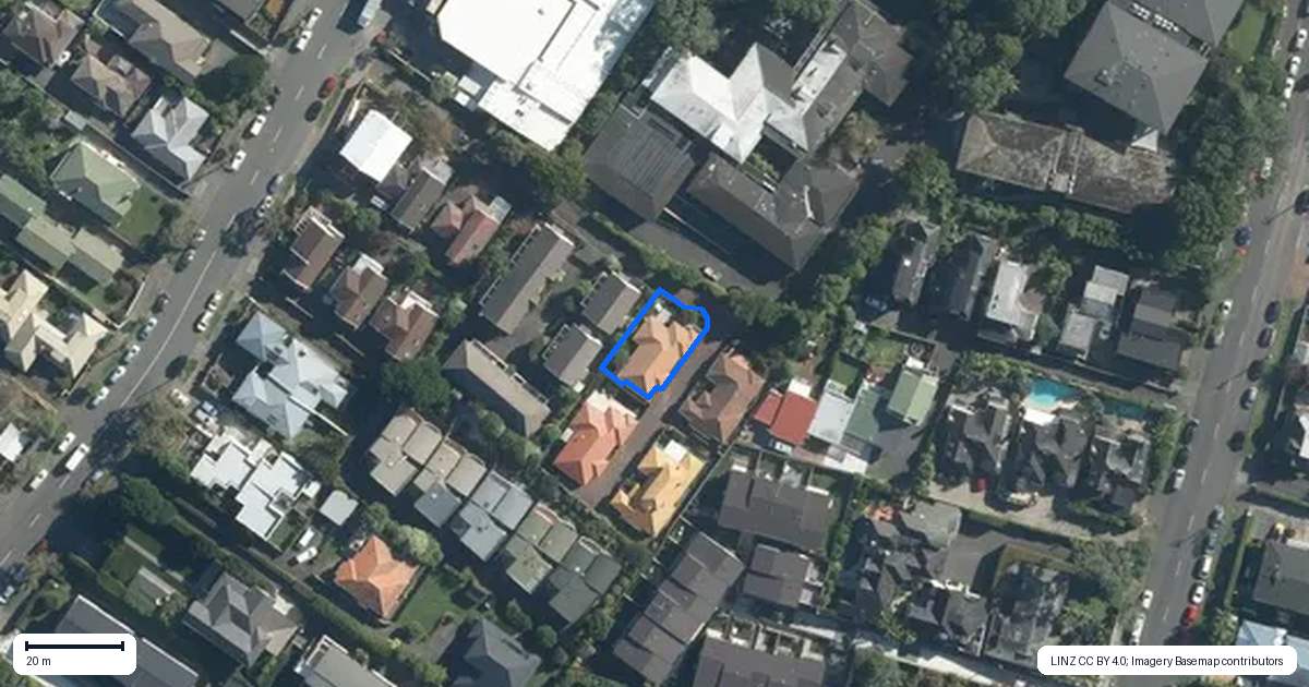 Property context map for 1 Raukura Lane, Remuera, Auckland