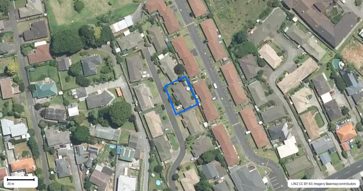 Property context map for 25F Youngs Road, Papakura