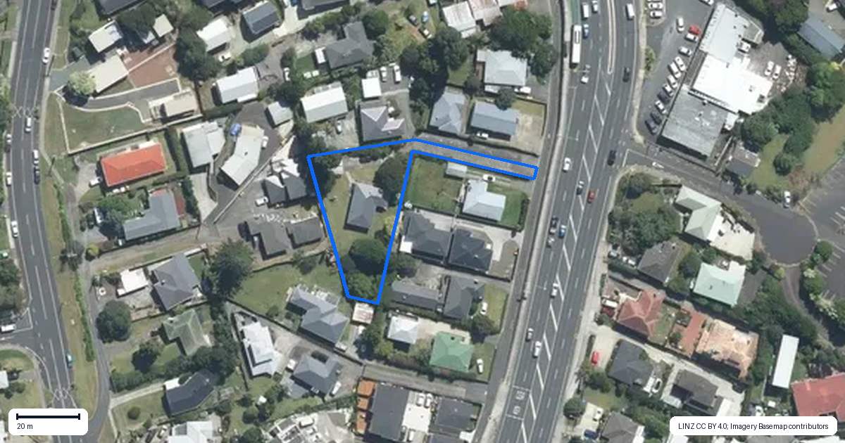 Property context map for 540A Glenfield Road, Glenfield, Auckland