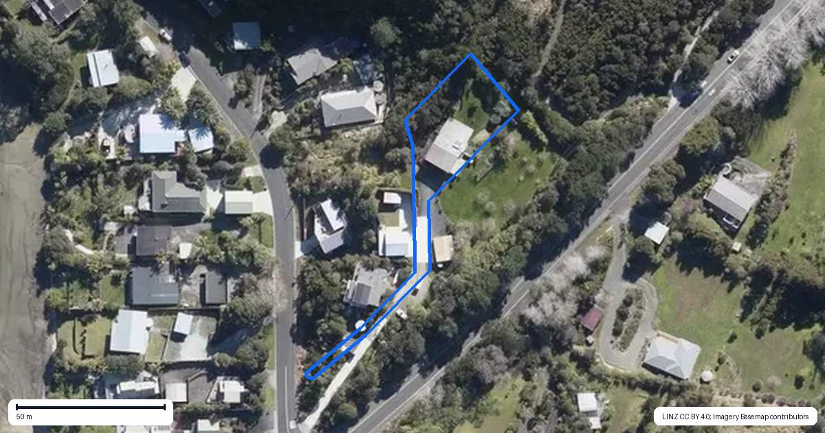 Property context map for 3 Bush Point Road, Cable Bay