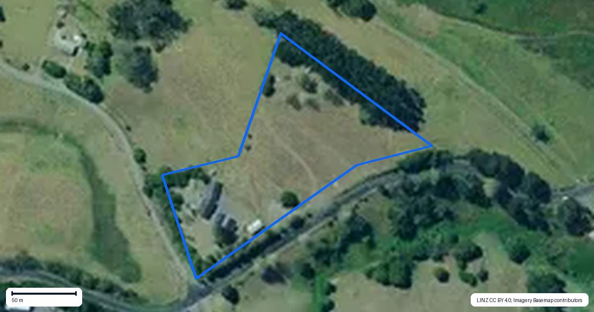 Property context map for 93 Parore West Road, Parore, Dargaville