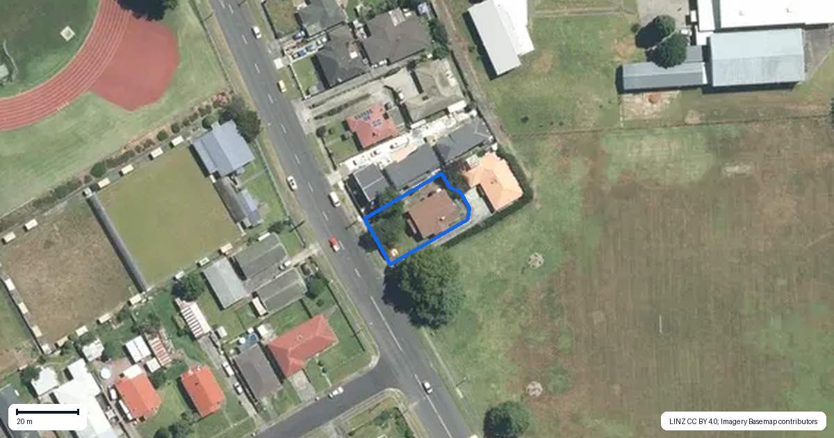 Property context map for 32 Marne Road, Papakura