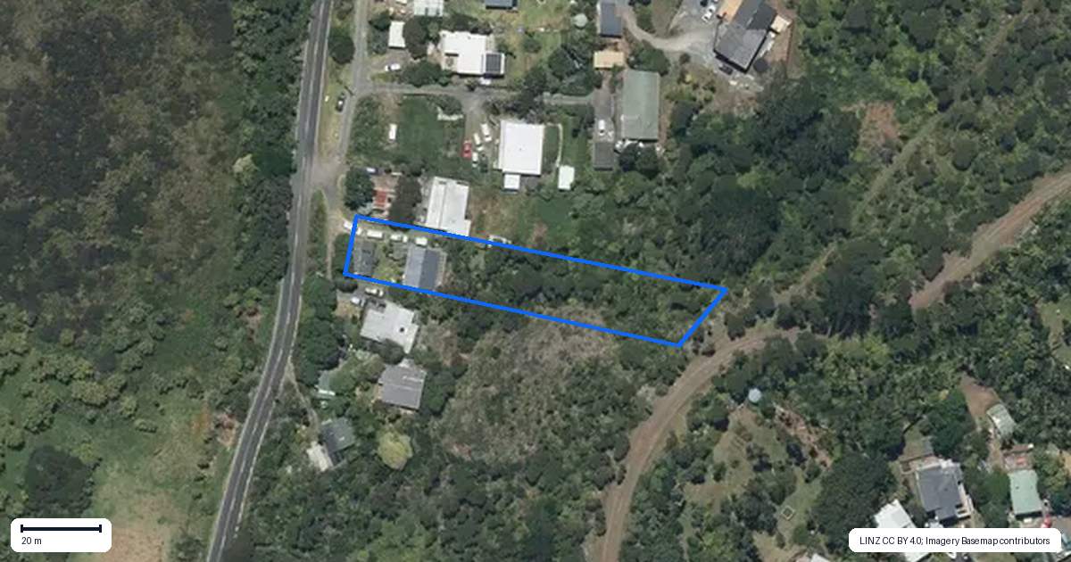 Property context map for 202 Bethells Road, Te Henga / Bethells Beach