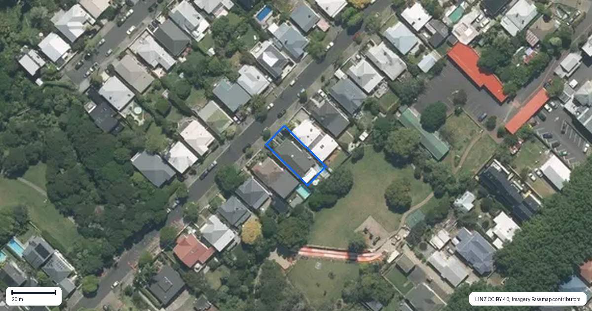 Property context map for 16 Wellpark Avenue, Grey Lynn, Auckland