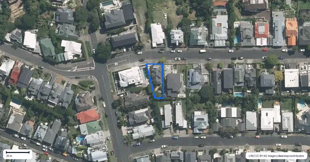 Property context map for 40 London Street, Saint Marys Bay, Auckland