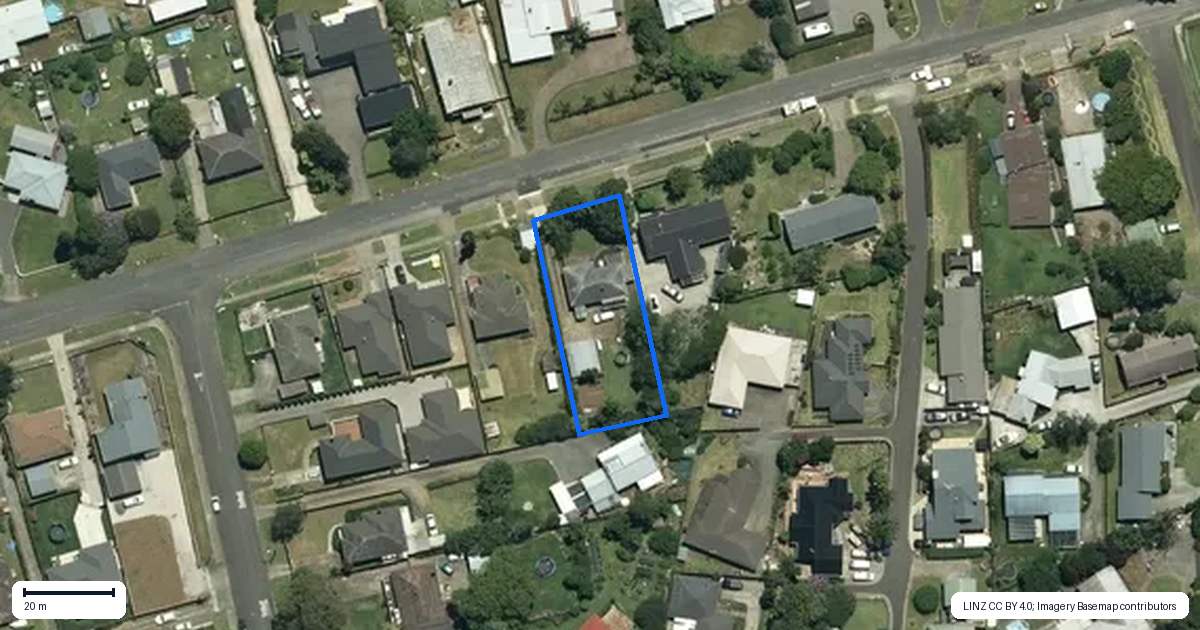 Property context map for 20 Dominion Road, Tuakau