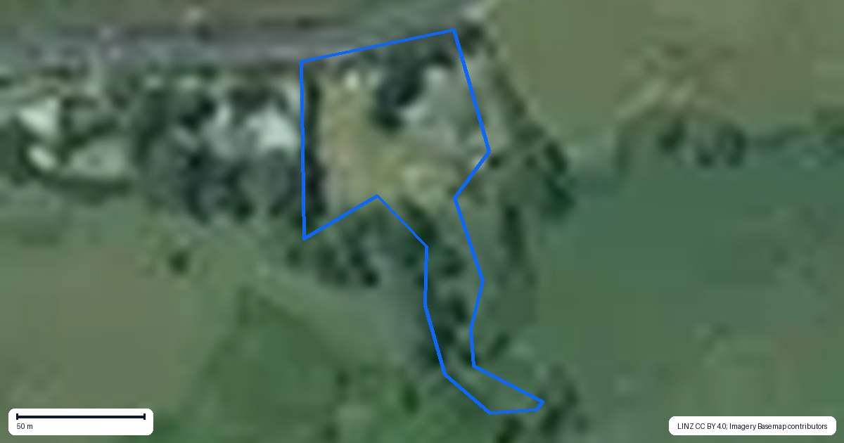 Property context map for 218 Old Bay Road, Pakaraka, Moerewa