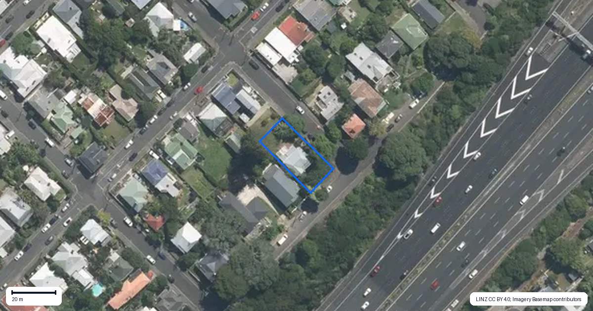 Property context map for 21 Brisbane Street, Grey Lynn, Auckland