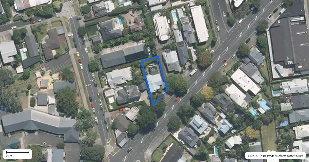 Property context map for 201A Jervois Road, Herne Bay, Auckland