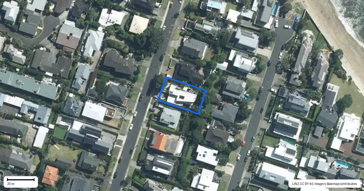 Property context map for 23 Ocean View Road, Milford, Auckland