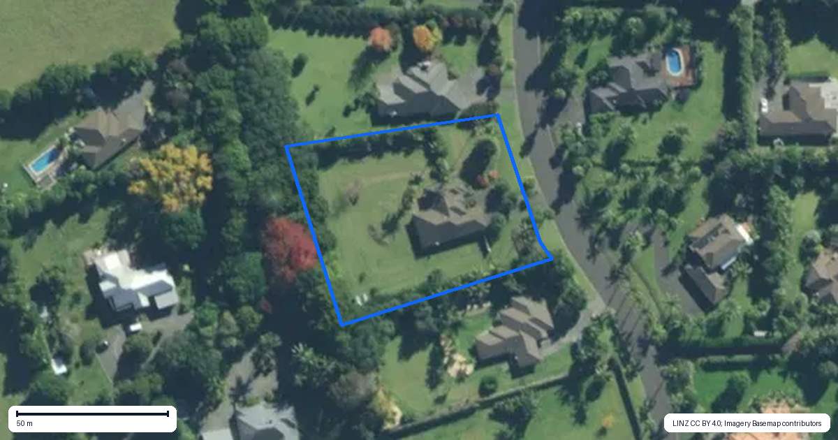 Property context map for 32 Blue Marlin Drive, Kerikeri