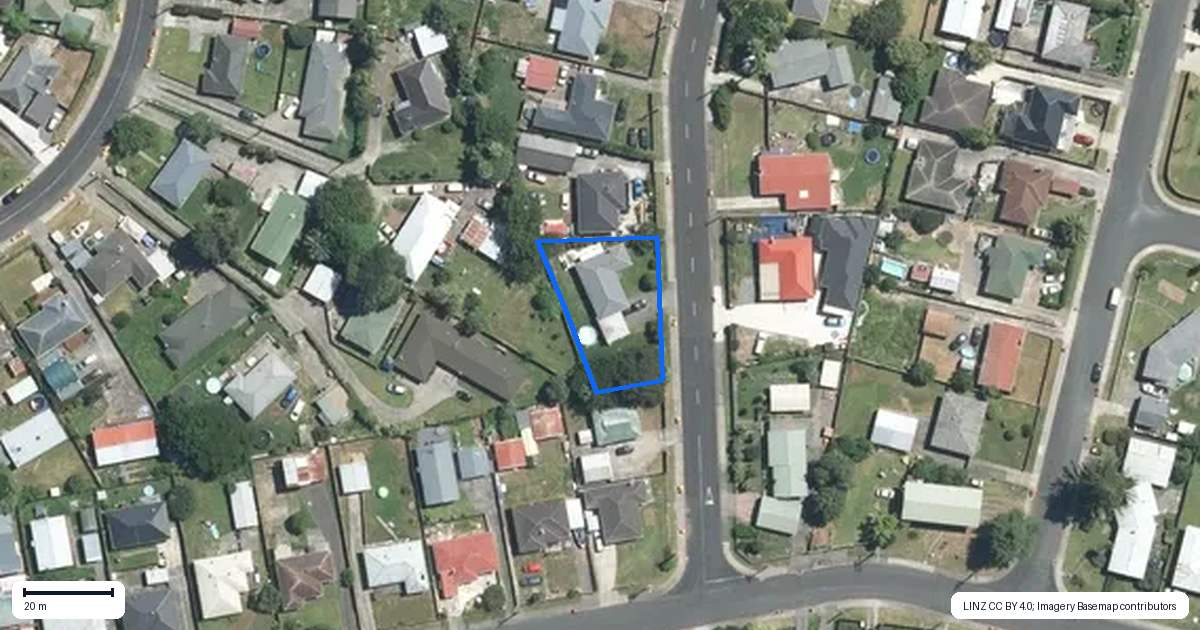 Property context map for 67 Valentine Street, Papakura