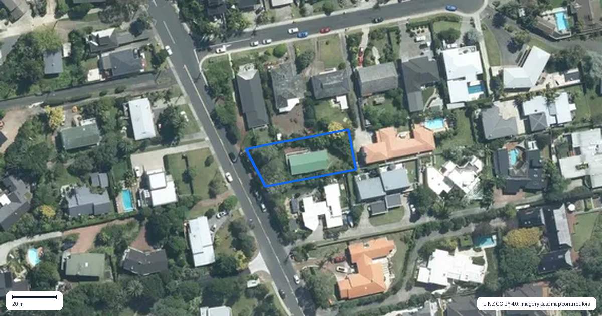 Property context map for 283 Beach Road, Campbells Bay, Auckland
